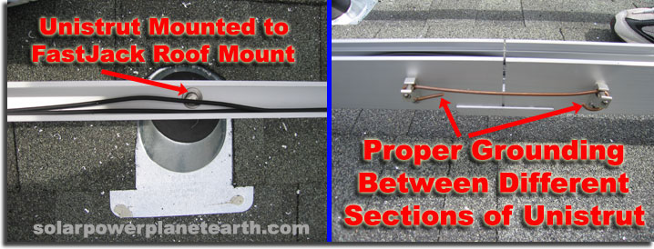 solar roof mount unistrut